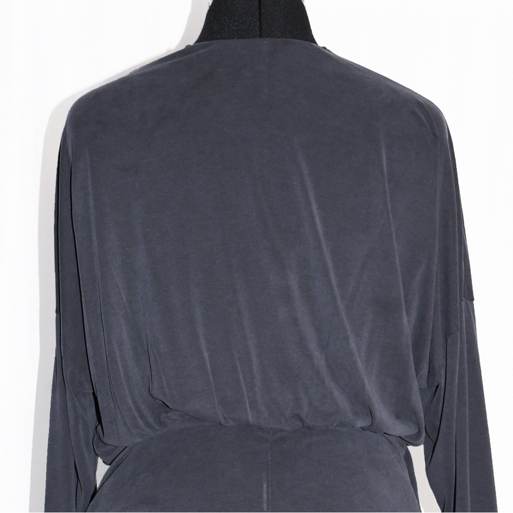 Free People Charcoal Riley Cupra Wrap Maxi Dress - Picture 6 of 7